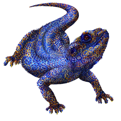 Purple Lizard Png Transparent (black)