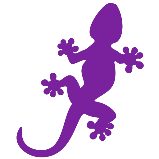 Purple Lizard Transparent Background (purple, gray)