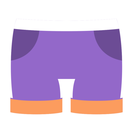 Purple Shorts Free Png Icon (white, salmon, black, gray)