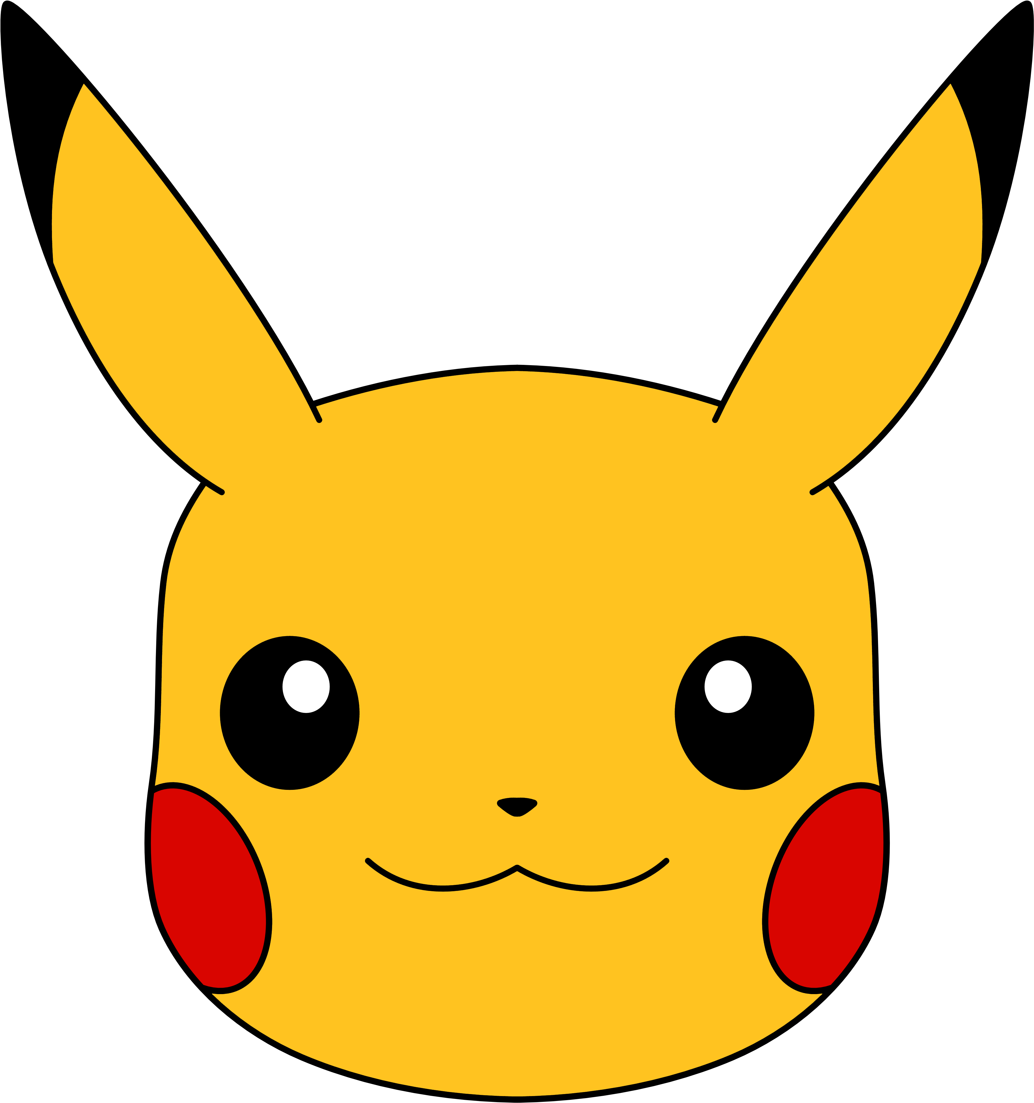 Surprised Pikachu Png Isolated Hd (black, red, gold)