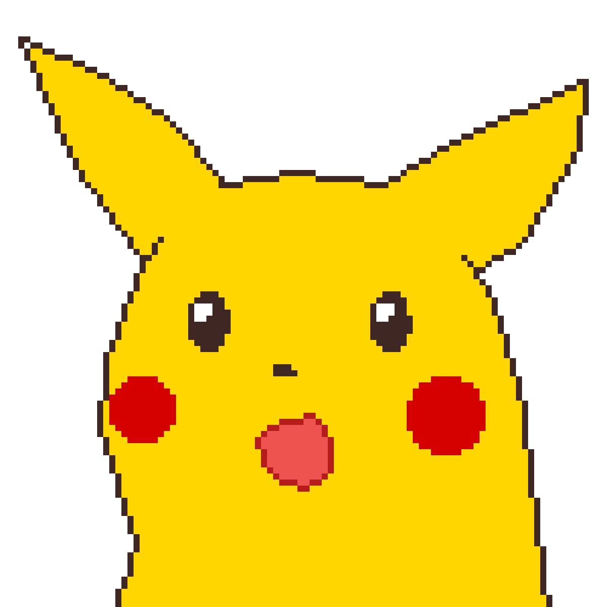 Surprised Pikachu Png Photo (black, red, gold)