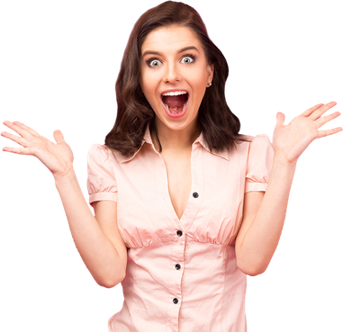 Surprised Woman Model Png Clipart (black, beige)