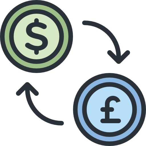 Currency Exchange Icon Free Transparent Png Icon Download (silver, lavender, black, mint)