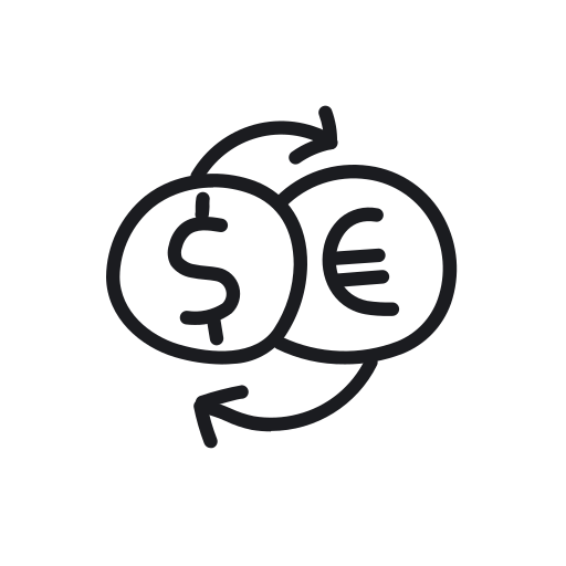 Currency Exchange Money Icon Free Nobackground Png Icon Download (black)