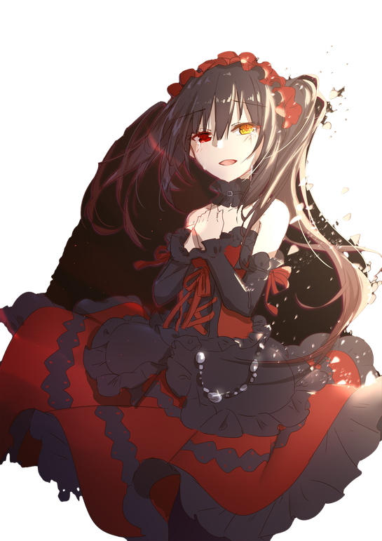 Kurumi Tokisaki Png Background Image (white, maroon, black)