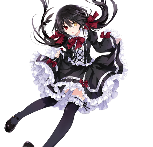 Kurumi Tokisaki Png Clipart (white, indigo, black)