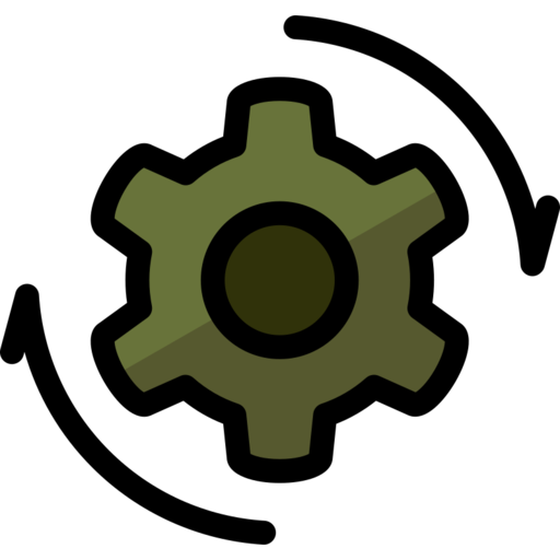 Curve Arrows Setup Free Png Icon (olive, black)