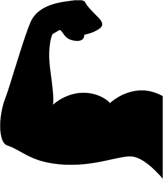 Muscles Png Clipart (white, black)