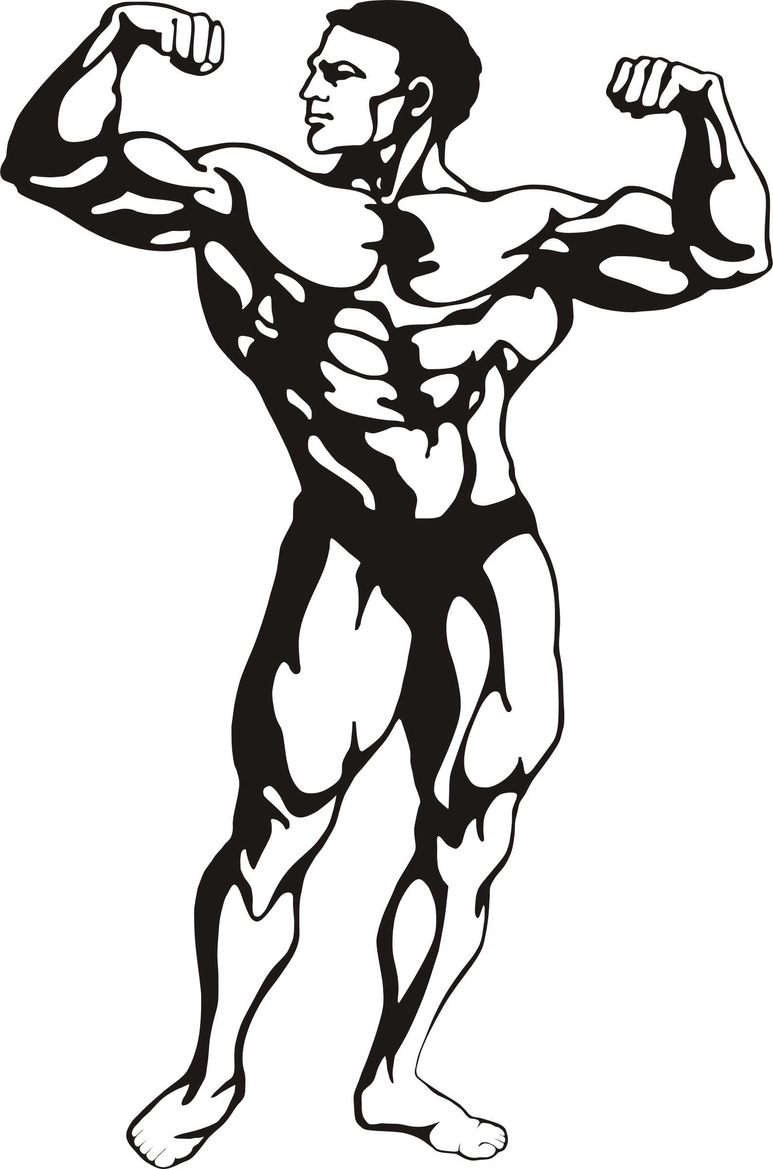 Muscles Transparent Png (white, black)