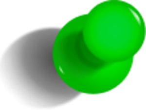 Pushpin Png Image (lime, green, black)