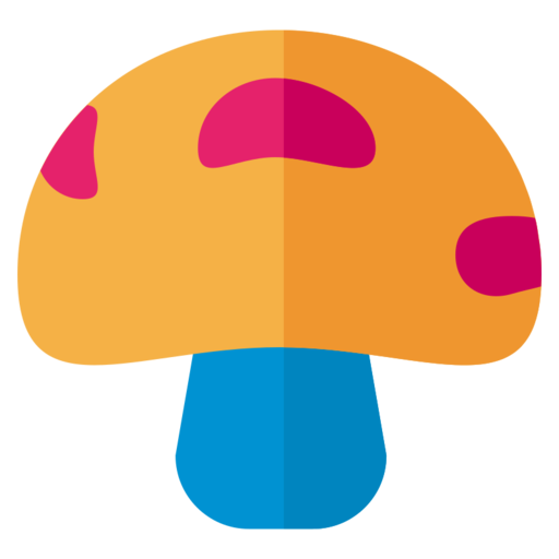 Mushroom Free Png Icon Download (salmon, teal, purple, black, orange)