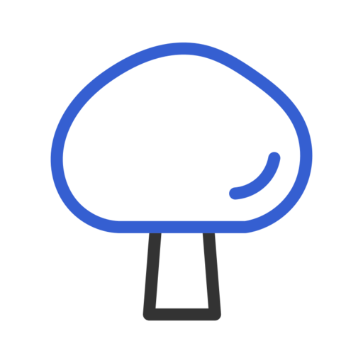 Mushrooms Free Png Icon (navy, black, teal)