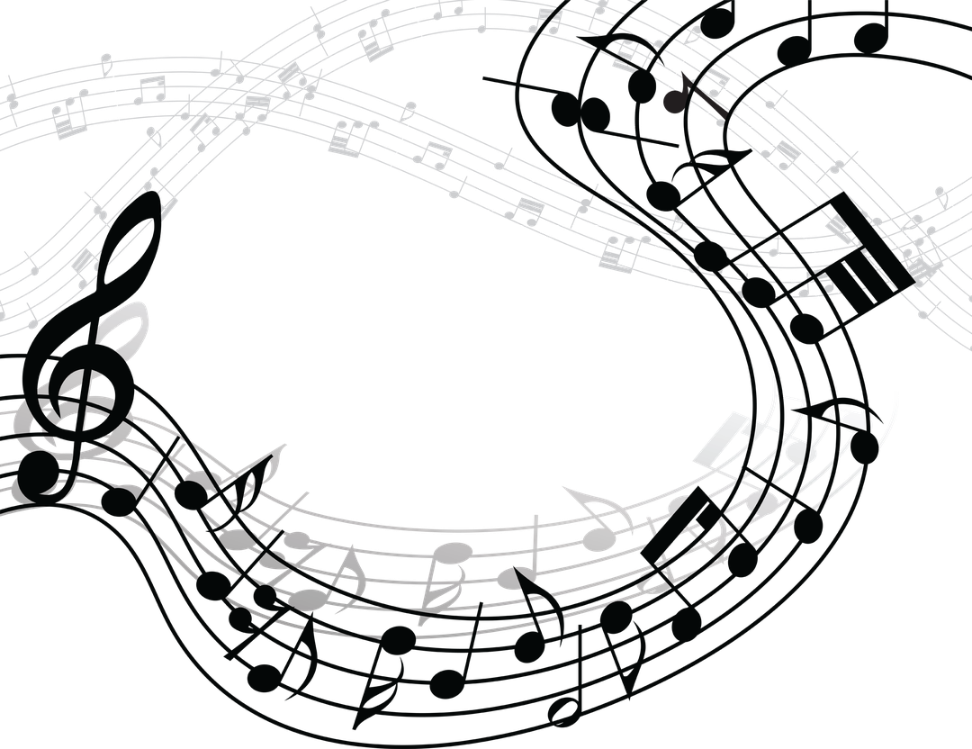 Music Art Png Photo (black)