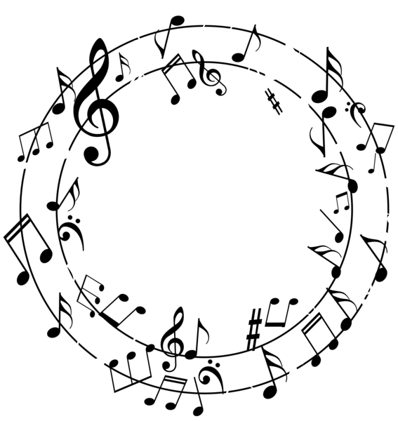 Music Art Png Pic (white, black)