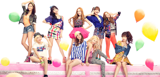 Music Group Girls Generation Png File (black, beige, pink)