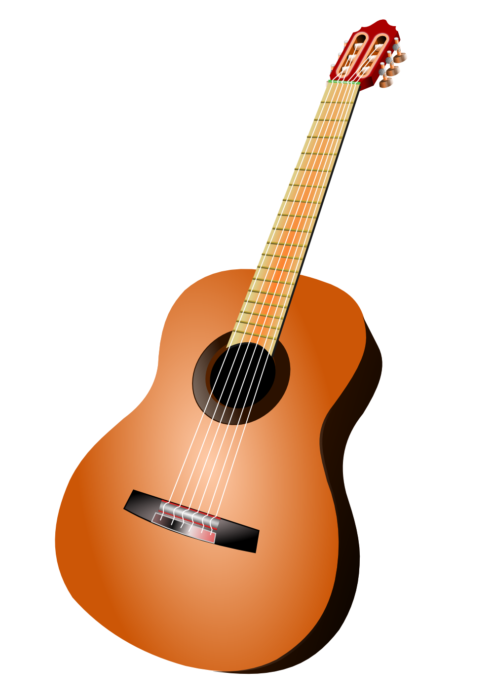 Music Vector Acoustic Guitar Png (white, chocolate, salmon)