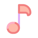 Music Icon Free Png Icon Download (salmon, white, black, plum, pink)