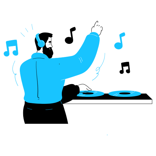 Music Media Entertainment Dj Party Icon Free Nobackground Png Icon Download (gray, greenish blue, black, white)