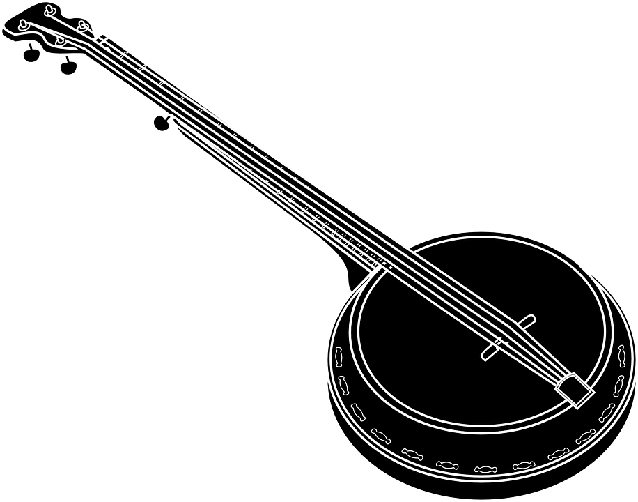 Musical Instrument Banjo Png (black, gray)