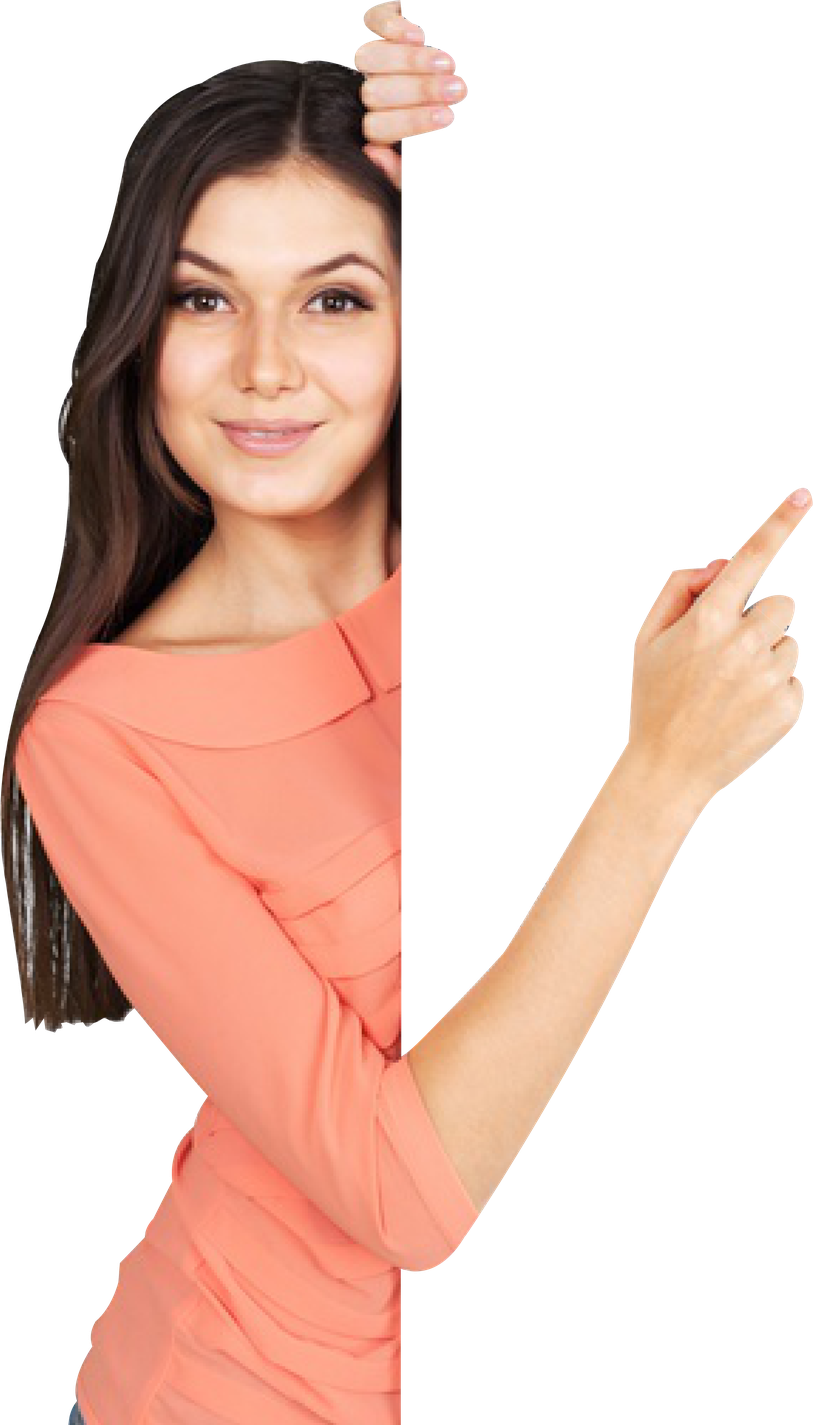 Business Female Finger Photo Png (salmon, black)