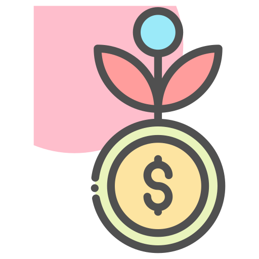 Business Coin Dollar Growth Icon Free Nobackground Png Icon Download (salmon, mint, black, gray, pink)