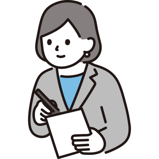 Business Person Female Taking Notes Free Png Icon (silver, white, black, gray)