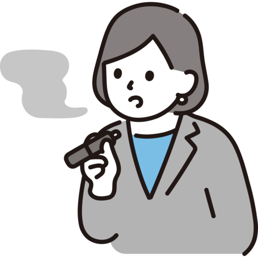 Business Person Smoking An Electronic Cigarette Female Free Png Icon (silver, white, black, gray)