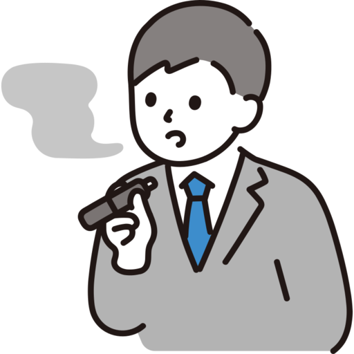 Business Person Smoking An Electronic Cigarette Free Png Icon (silver, white, black, gray)