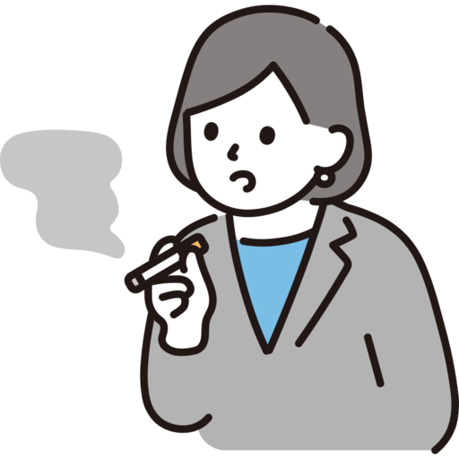 Business Person Who Smokes Female Free Png Icon Download (silver, white, black, gray)