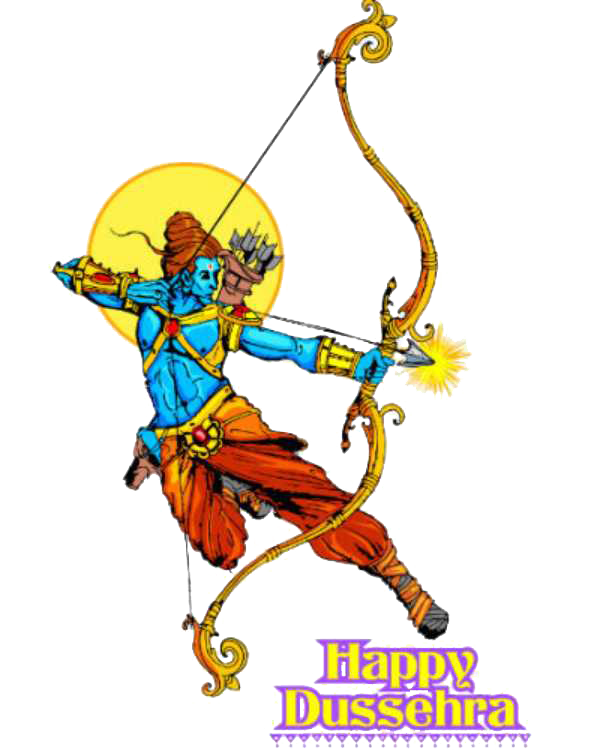 Dussehra Png Image (yellow, white)