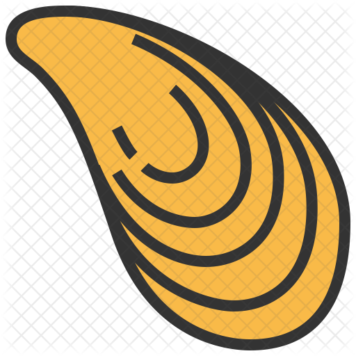 Mussel Png Cutout (black, salmon, white)