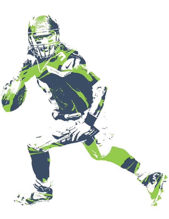 Russell Wilson Png Pic (gray, teal, indigo, black)