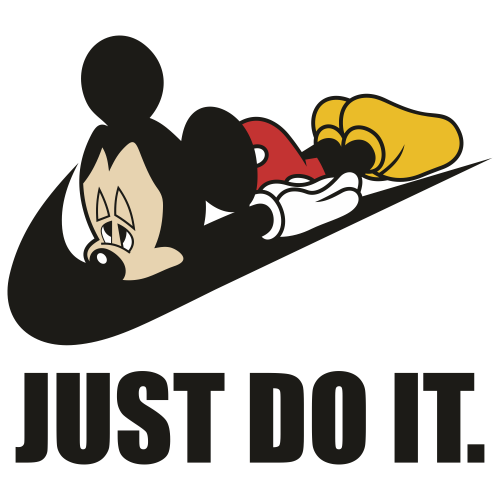 Just Do It Transparent Png (black, pink, orange)