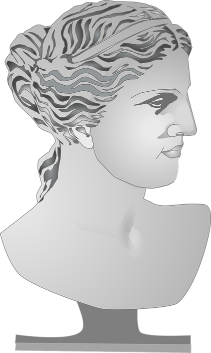 Bust Png Isolated Image (lavender, black, gray, silver)