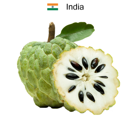 Custard Apple Png Isolated Image (beige, black)