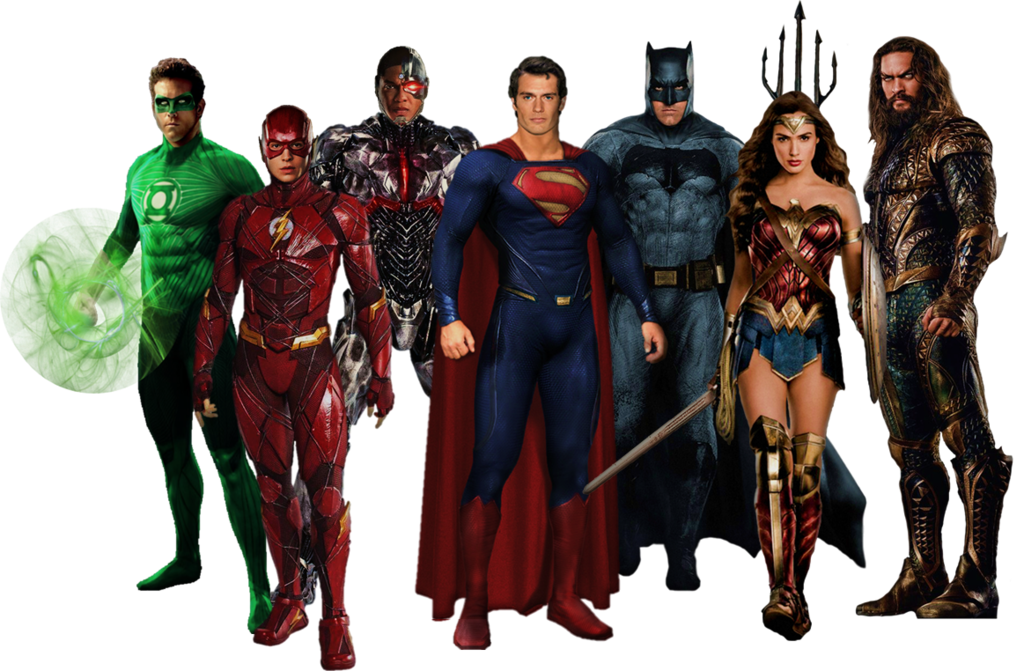 Justice League Characters Png File (black)