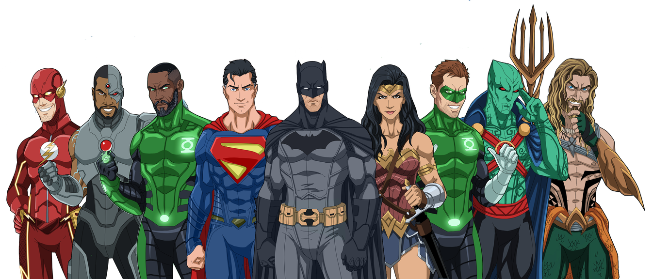 Justice League Characters Png Photo (black, gray)