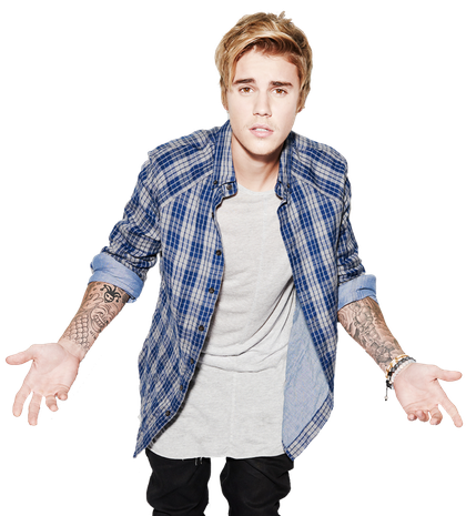 Justin Bieber Transparent Background (lavender, black, silver)