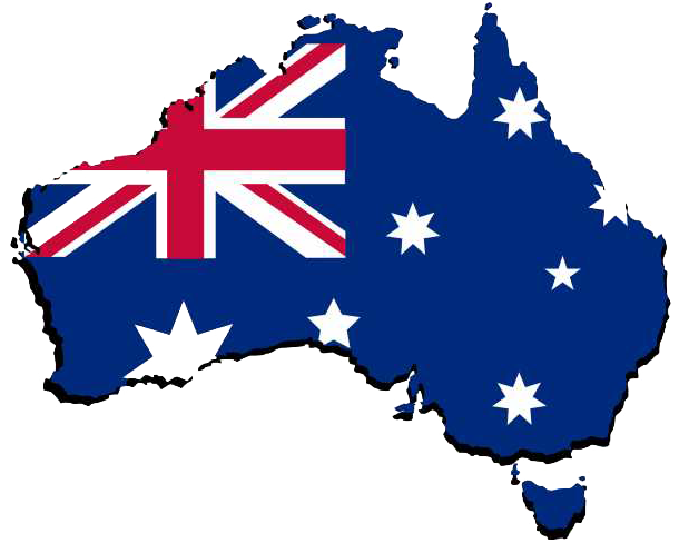 Australia Map Png Transparent Image (white, red, navy)