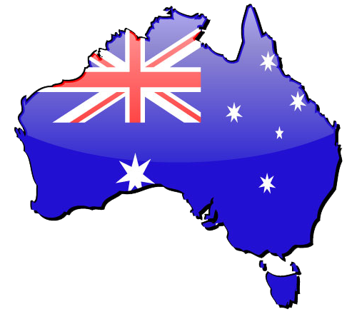 Australia Png File (white, blue, salmon, indigo)