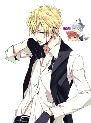 Cute Anime Boy Png Photo (black, indigo, white)