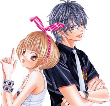 Cute Anime Couple Png Transparent (black, pink, white)