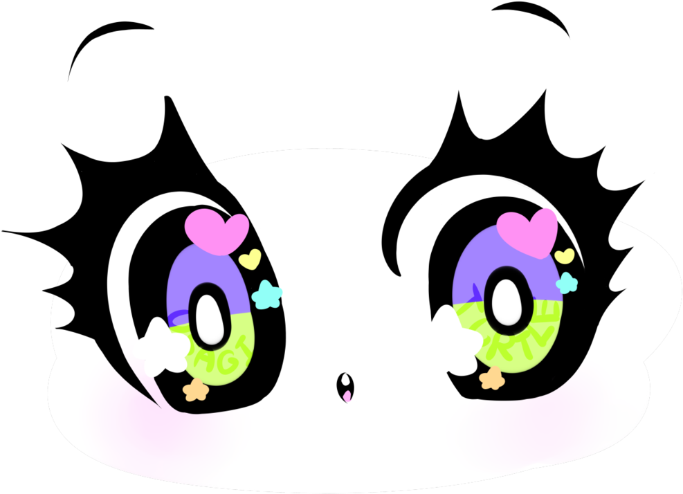 Cute Anime Eyes Png Transparent Image (black, plum, white, violet)