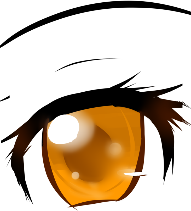 Cute Anime Eyes Transparent Background (chocolate, black, orange, white)