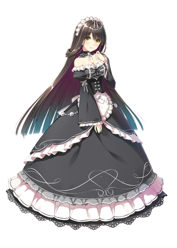 Cute Anime Girl Render Png Transparent Image (gray, black, white)