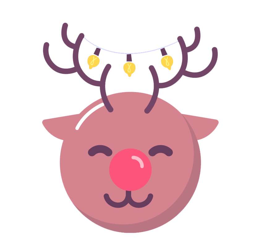 Cute Christmas Holiday Emoji Png File (gray, black, salmon)