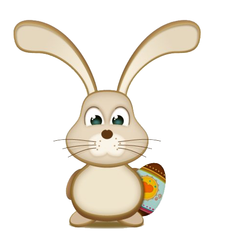 Cute Easter Bunny Png Transparent Image (beige, white, pink)