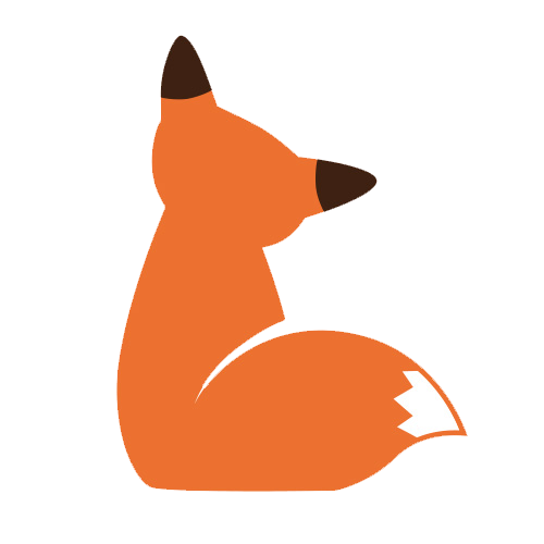 Cute Fox Vector Png File (black, chocolate, white)