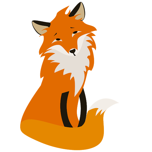 Cute Fox Vector Transparent Png (black, chocolate, orange, beige)