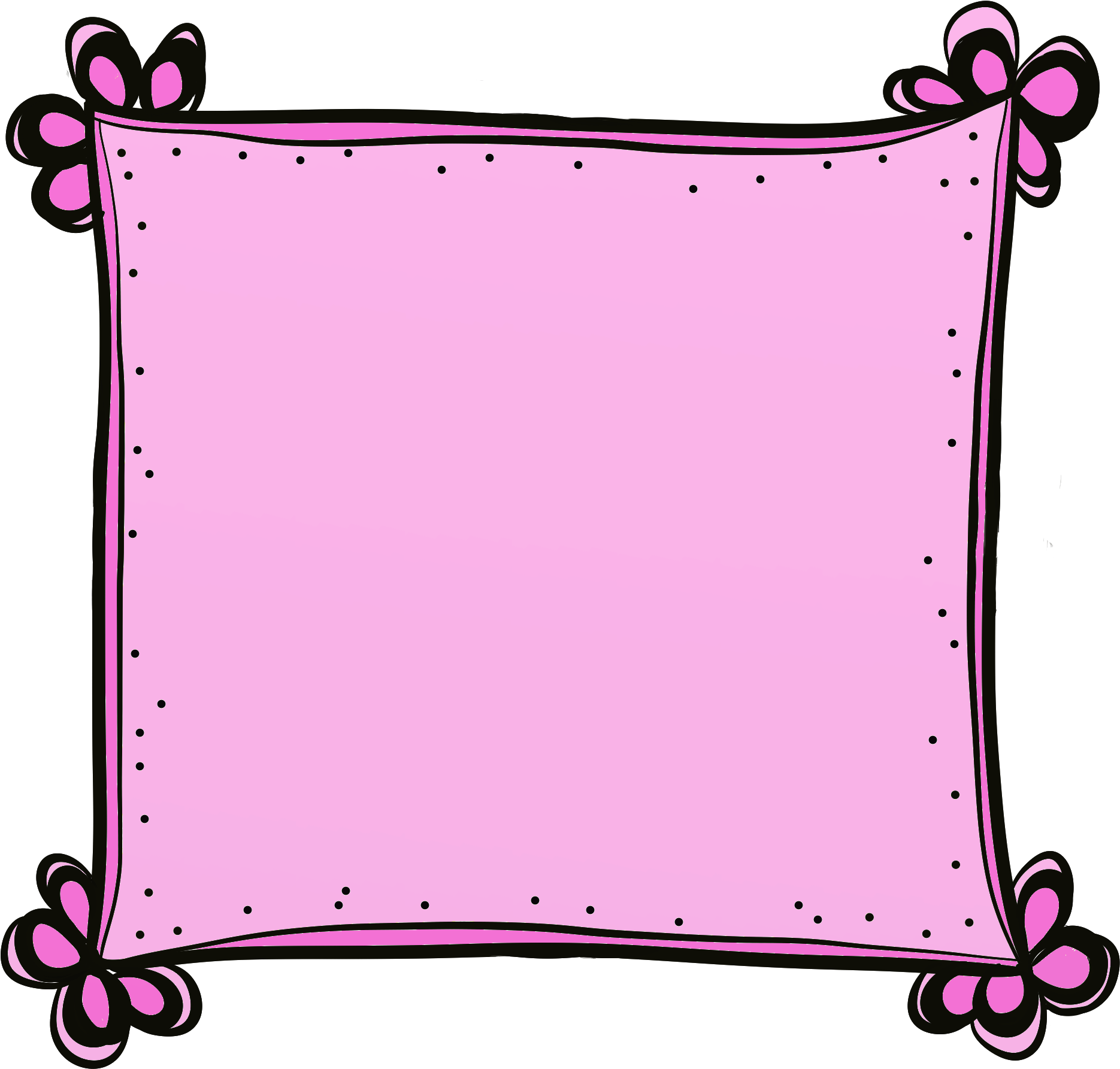 Cute Frame Png Isolated Hd (black, pink)